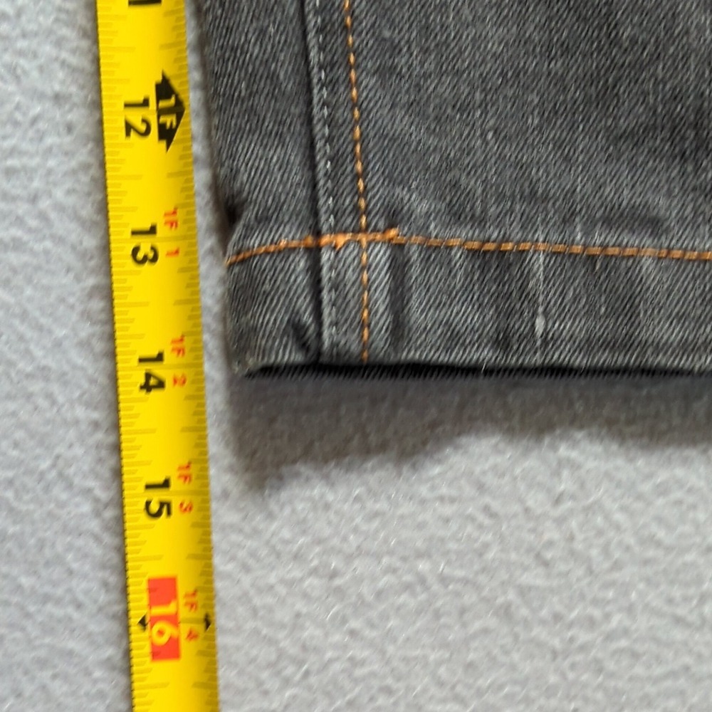 Exa Unlimited Denim Shorts Mens 36 Gray Vintage Tiger Embroidered Baggy Y2K - Picture 9 of 9